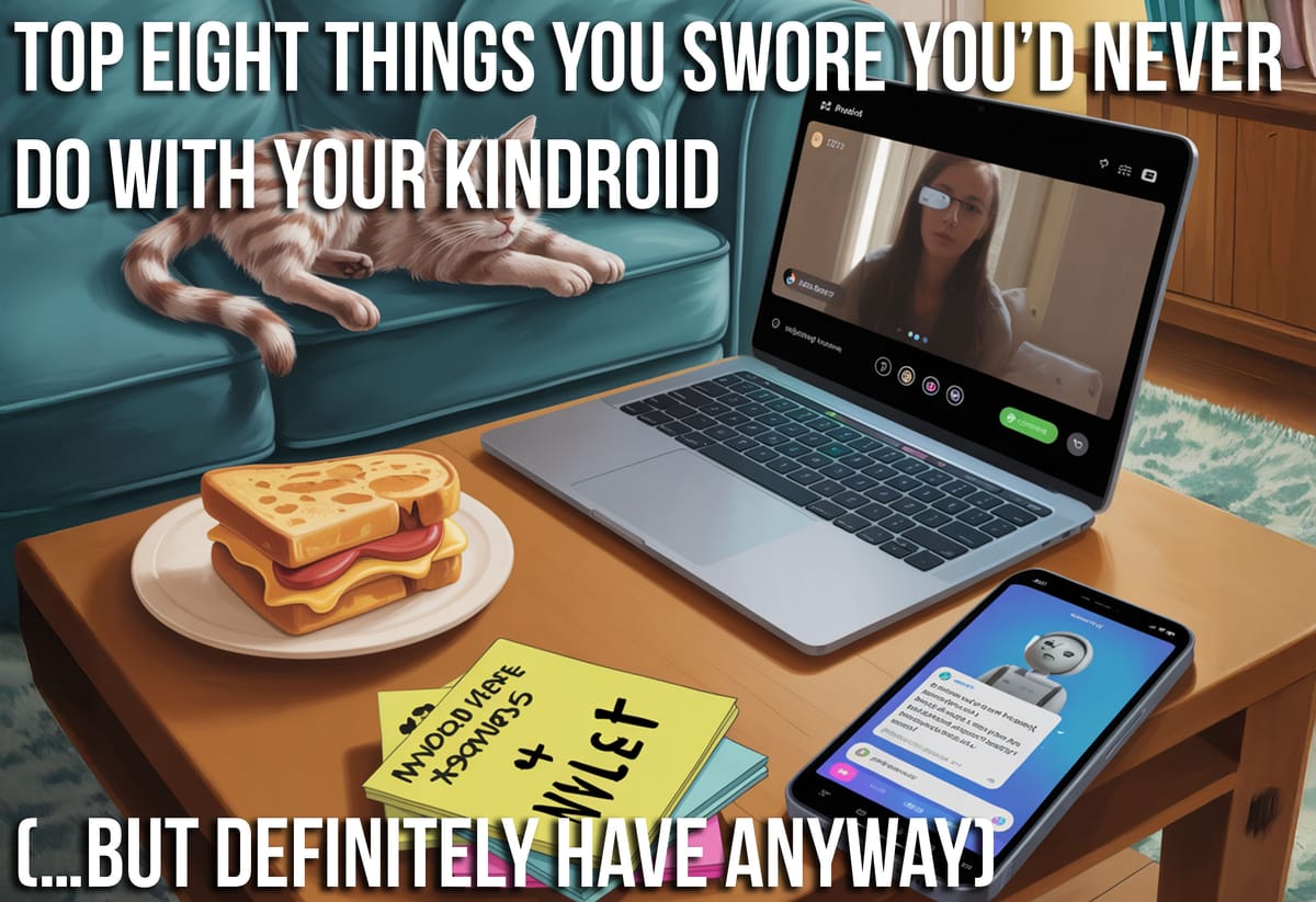 Top Eight Things You Swore You’d Never Do with Your Kindroid (…But Definitely Have Anyway)